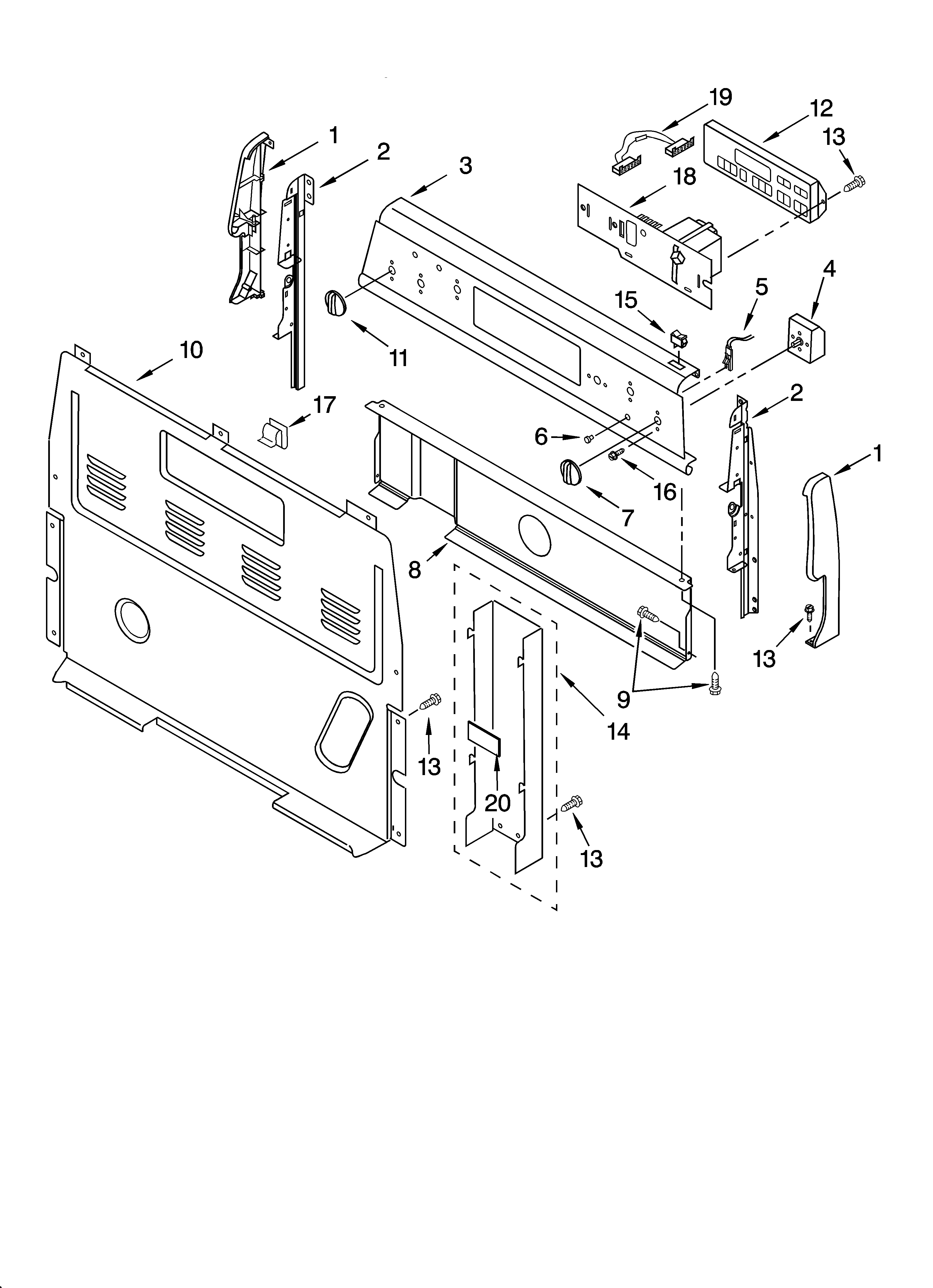 Control panel parts