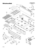 Cooktop, burner and grate parts