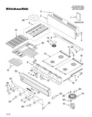 Cooktop, burner and grate parts