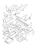 Burner box, gas valves, and switches
