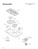 Cooktop, burner and grate parts