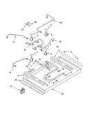Burner box, gas valves, switches, and parts not illust