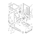 Whirlpool LTG6234DT2 dryer cabinet and motor parts diagram
