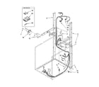 Whirlpool LTG6234DT2 dryer support and washer harness parts diagram