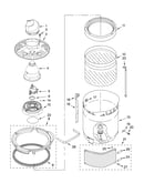 Washplate, basket and tub parts