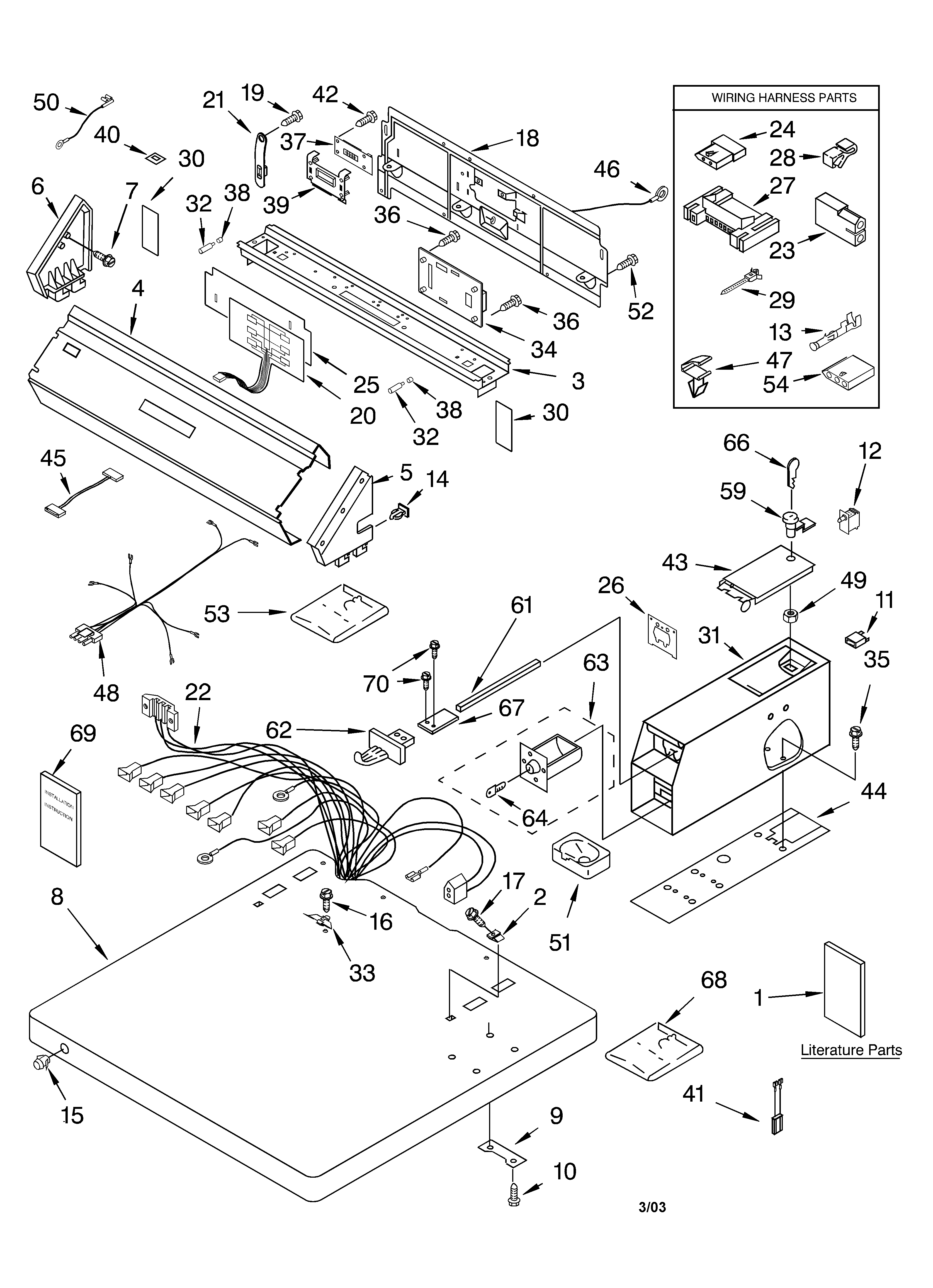 Top and console parts