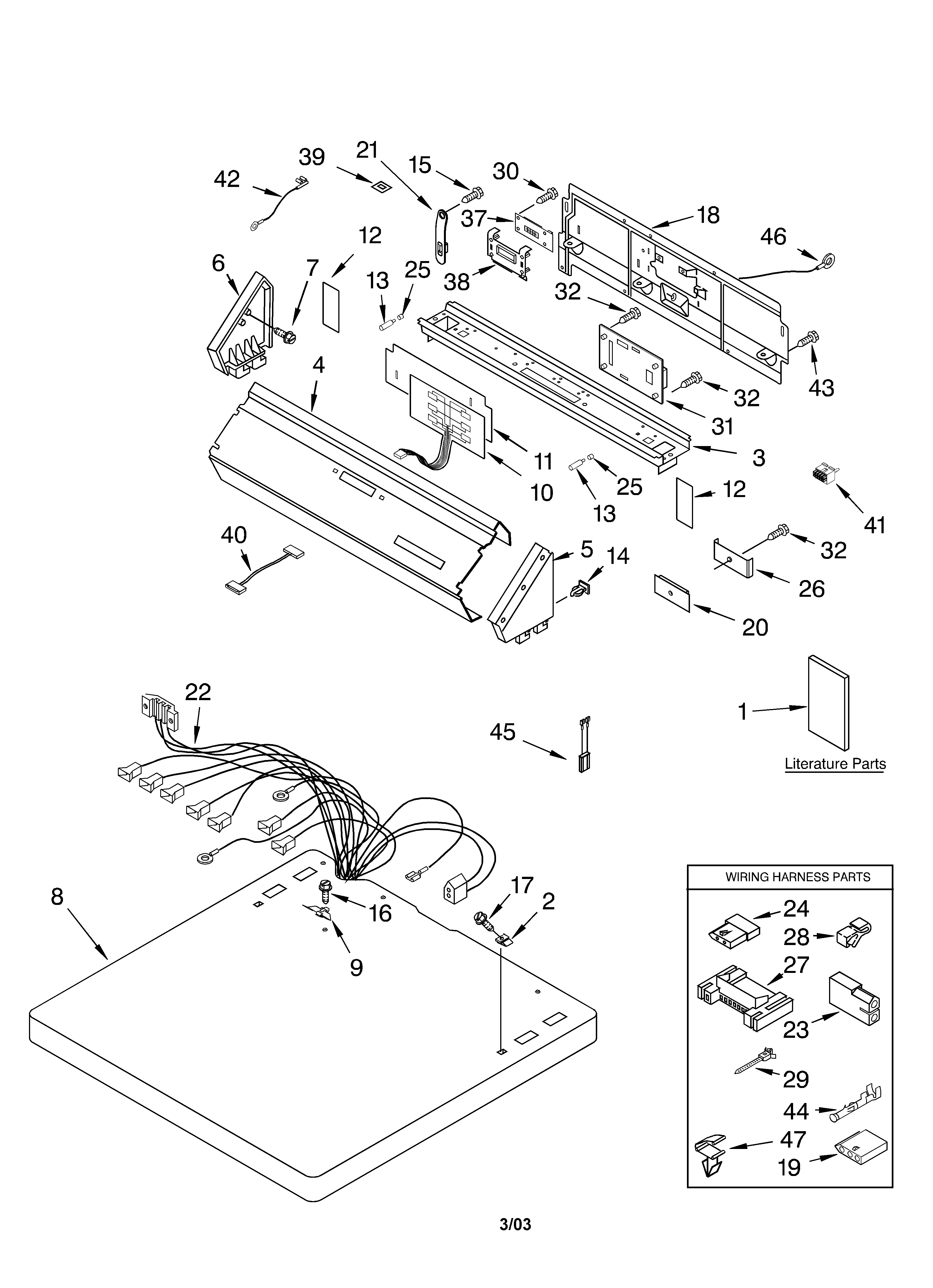 Top and console parts