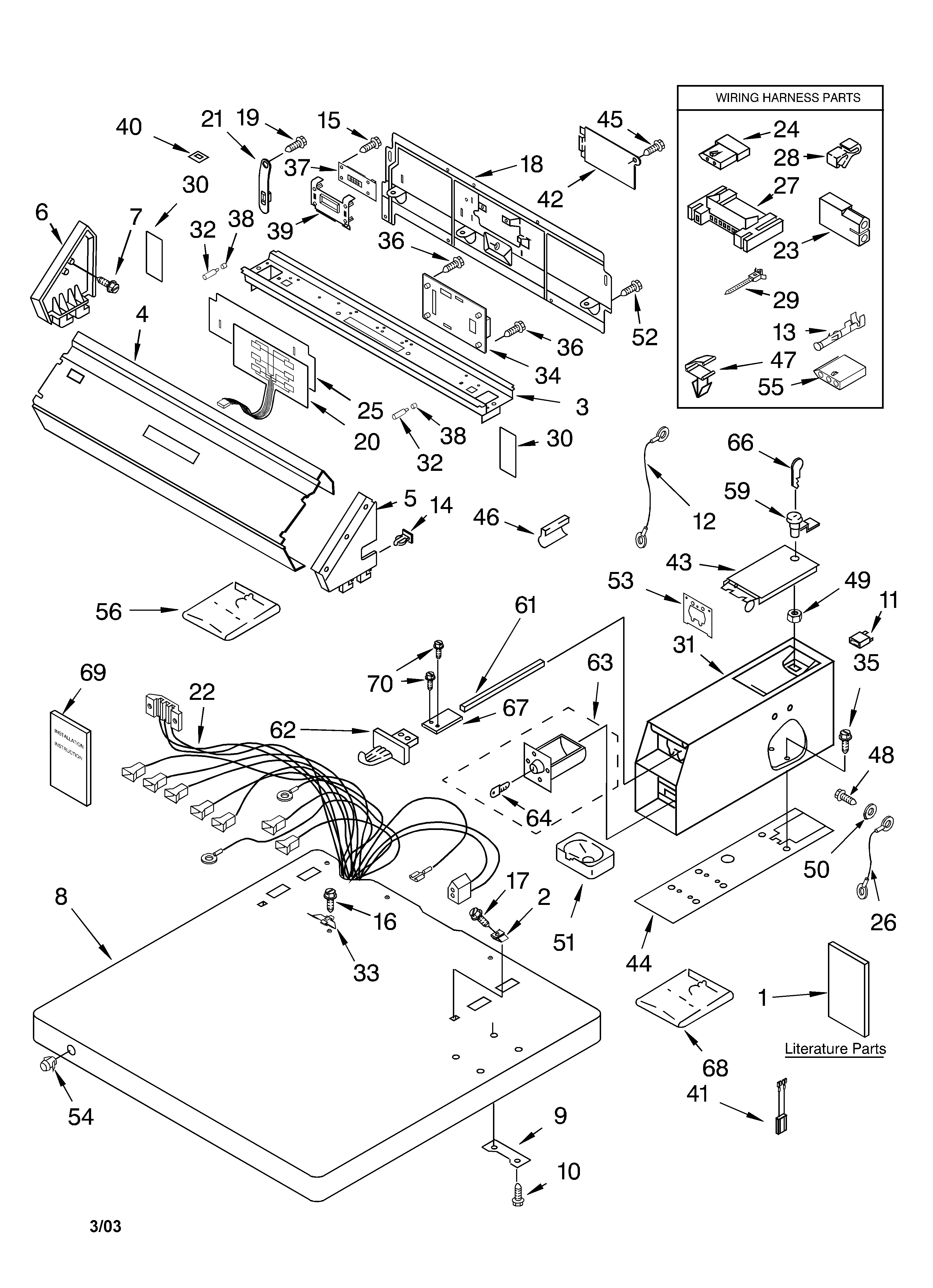 Top and console parts