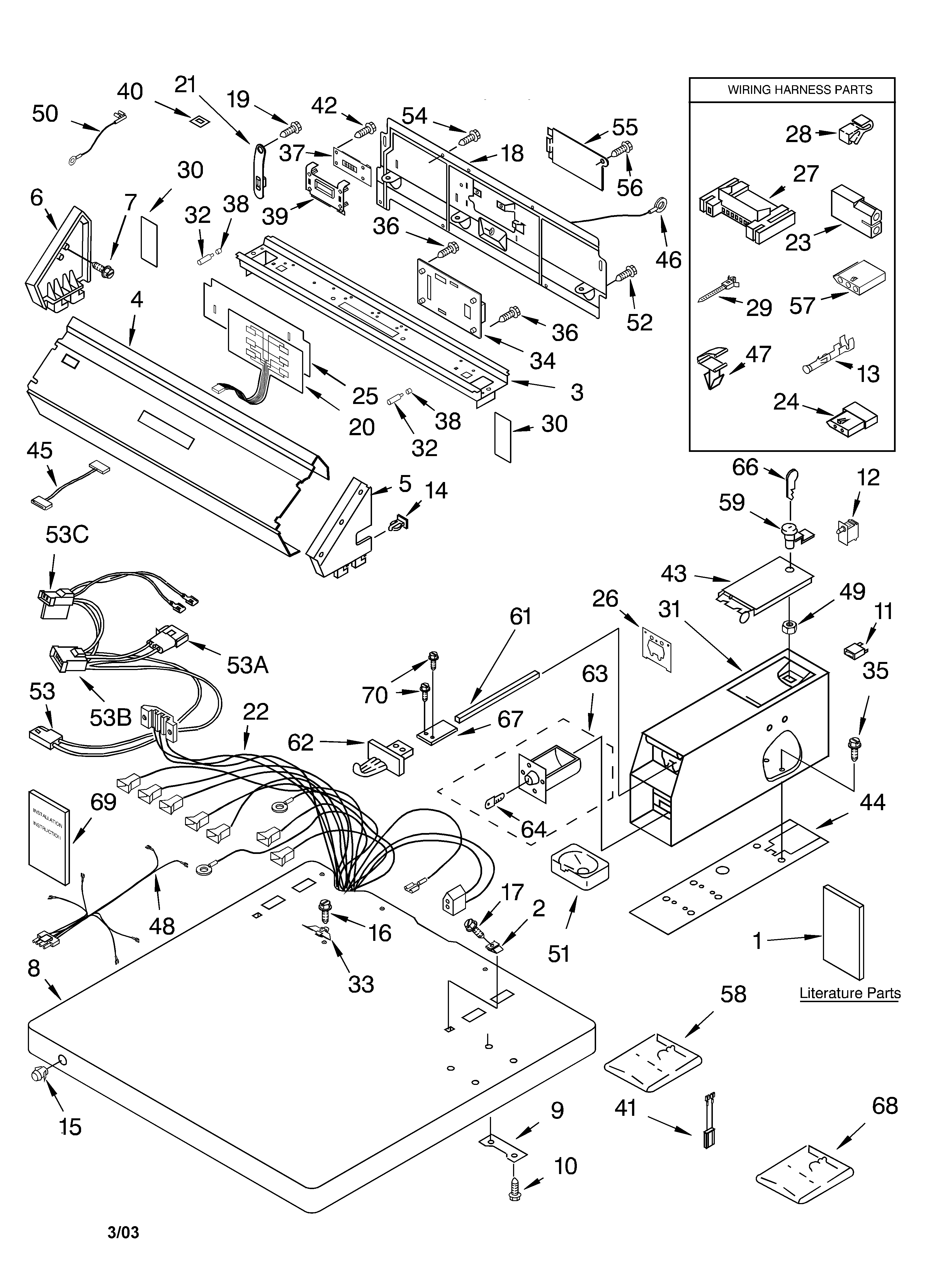 Top and console parts