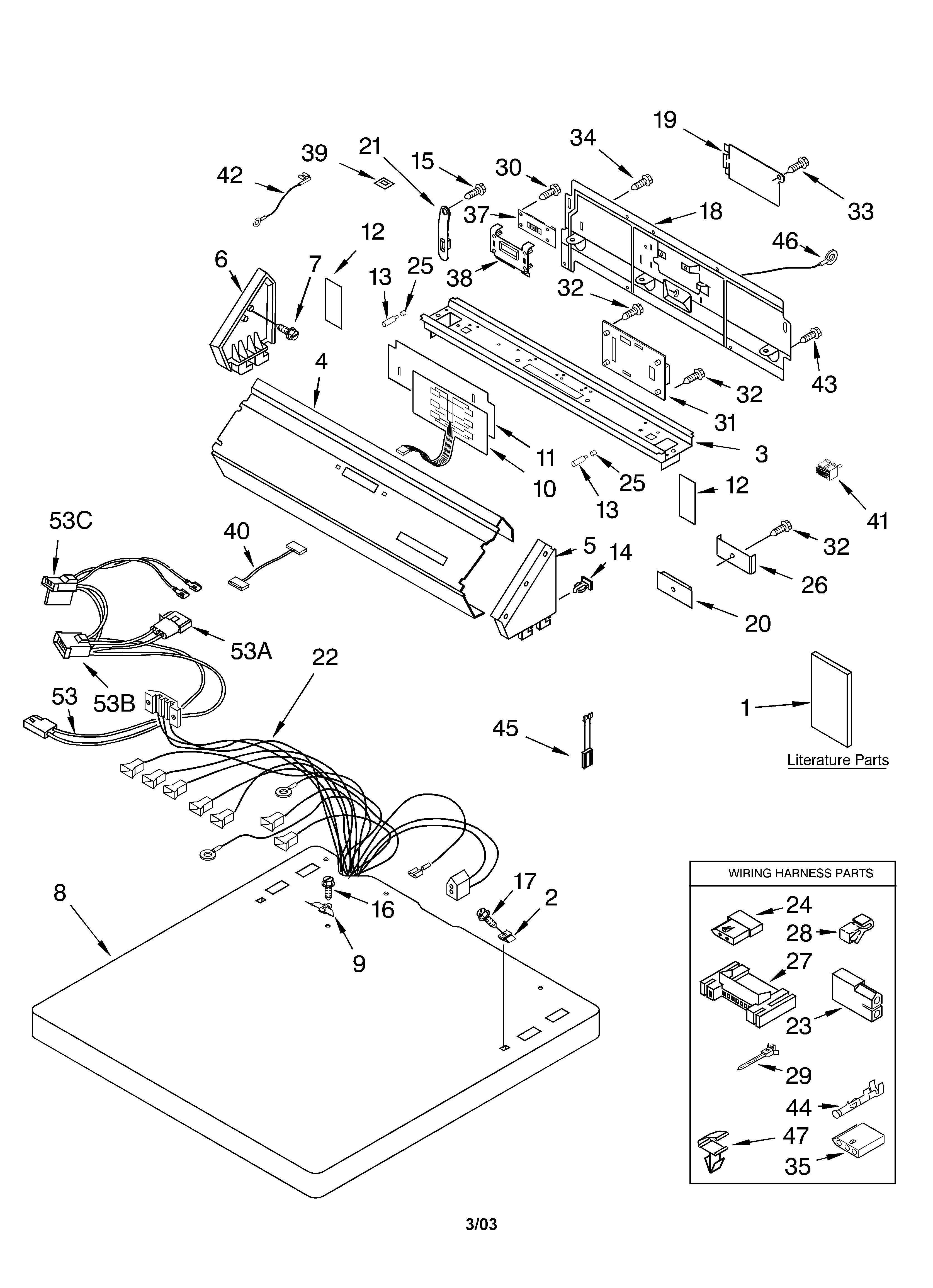 Top and console parts