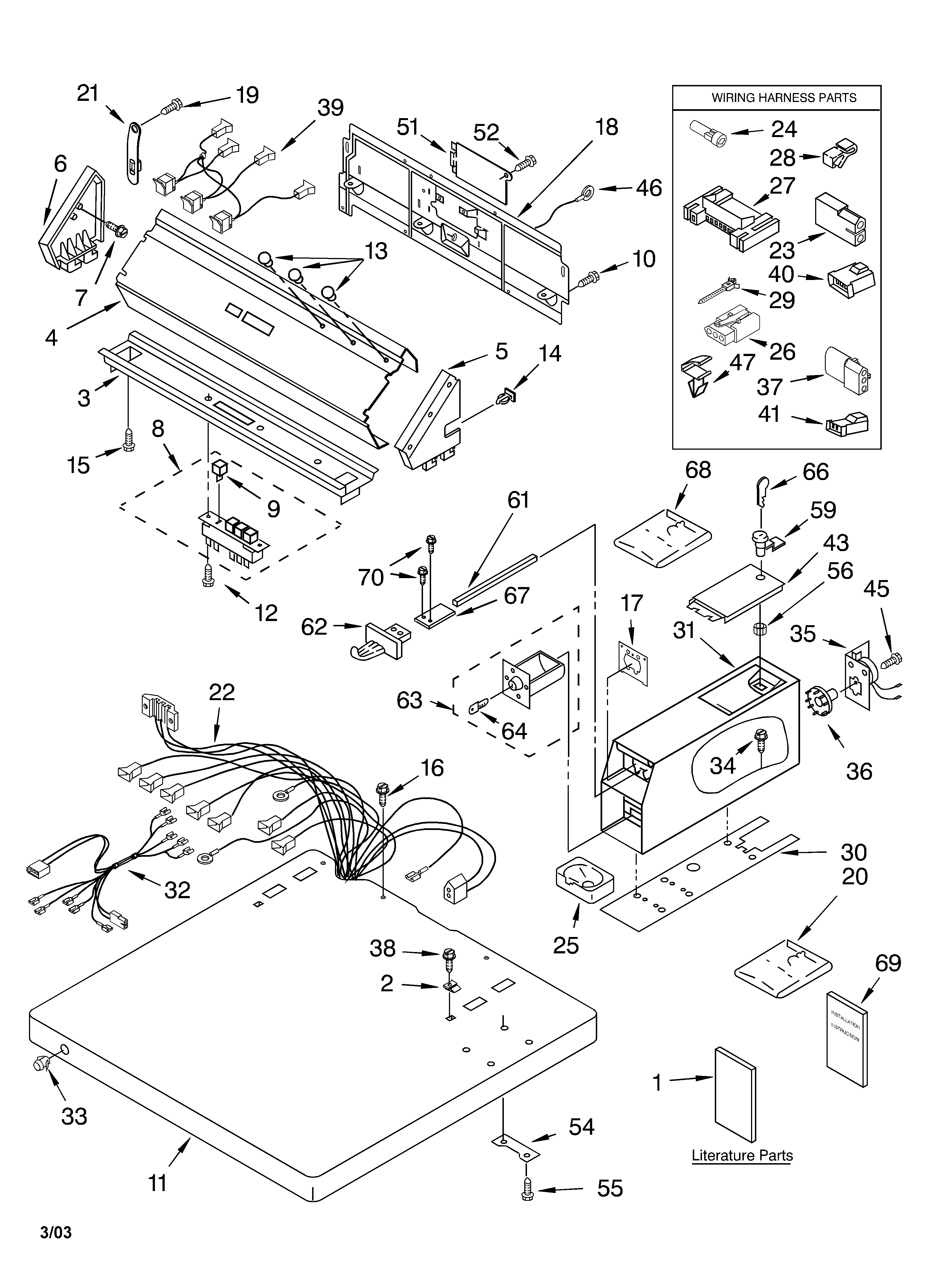 Top and console parts