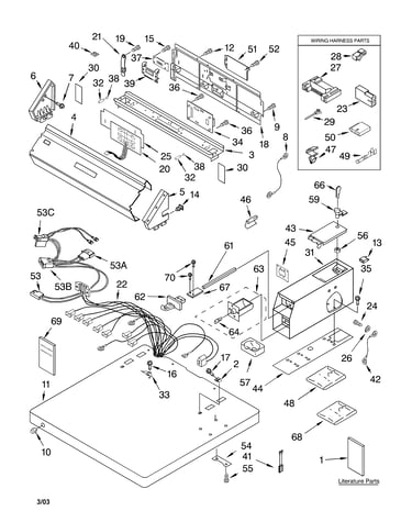 Top and console parts