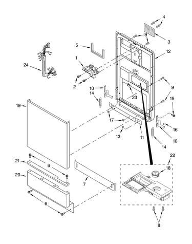 Door and toe panel parts