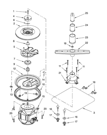 Pump and sprayarm parts