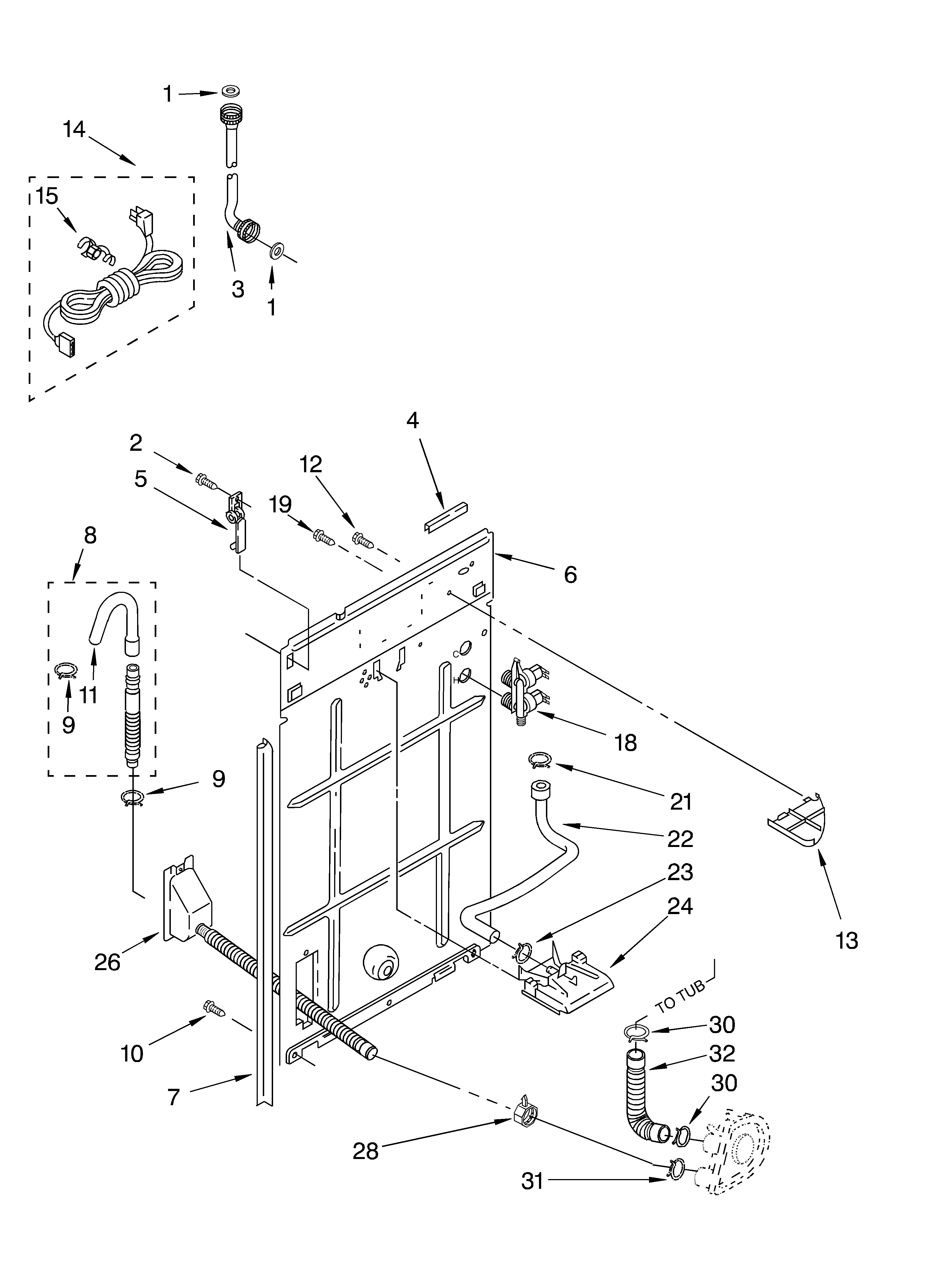Rear panel parts