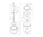 Whirlpool GCAM2792MQ0 agitator, basket and tub parts diagram