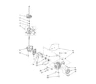 Whirlpool GCAM2792MQ0 brake, clutch, gearcase, motor and pump parts diagram