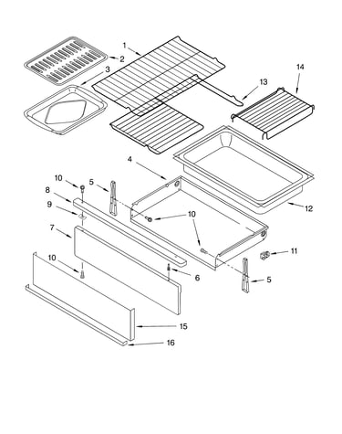 Drawer & broiler parts, miscellaneous parts
