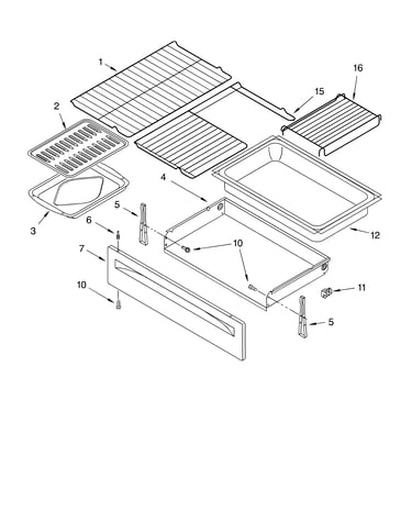 Drawer & broiler parts, miscellaneous parts