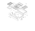 Whirlpool GS460LELB0 drawer & broiler parts diagram