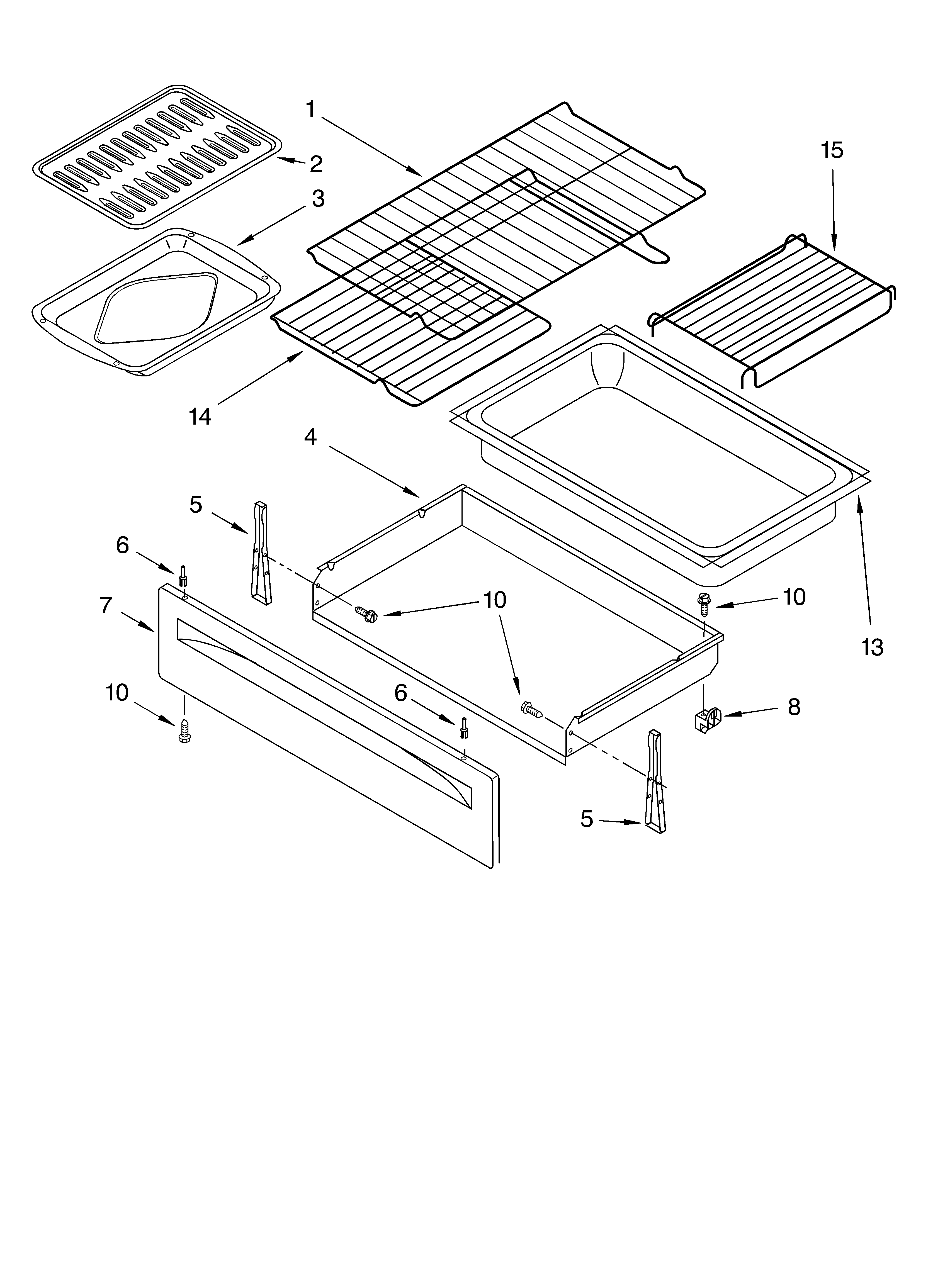 Drawer & broiler parts
