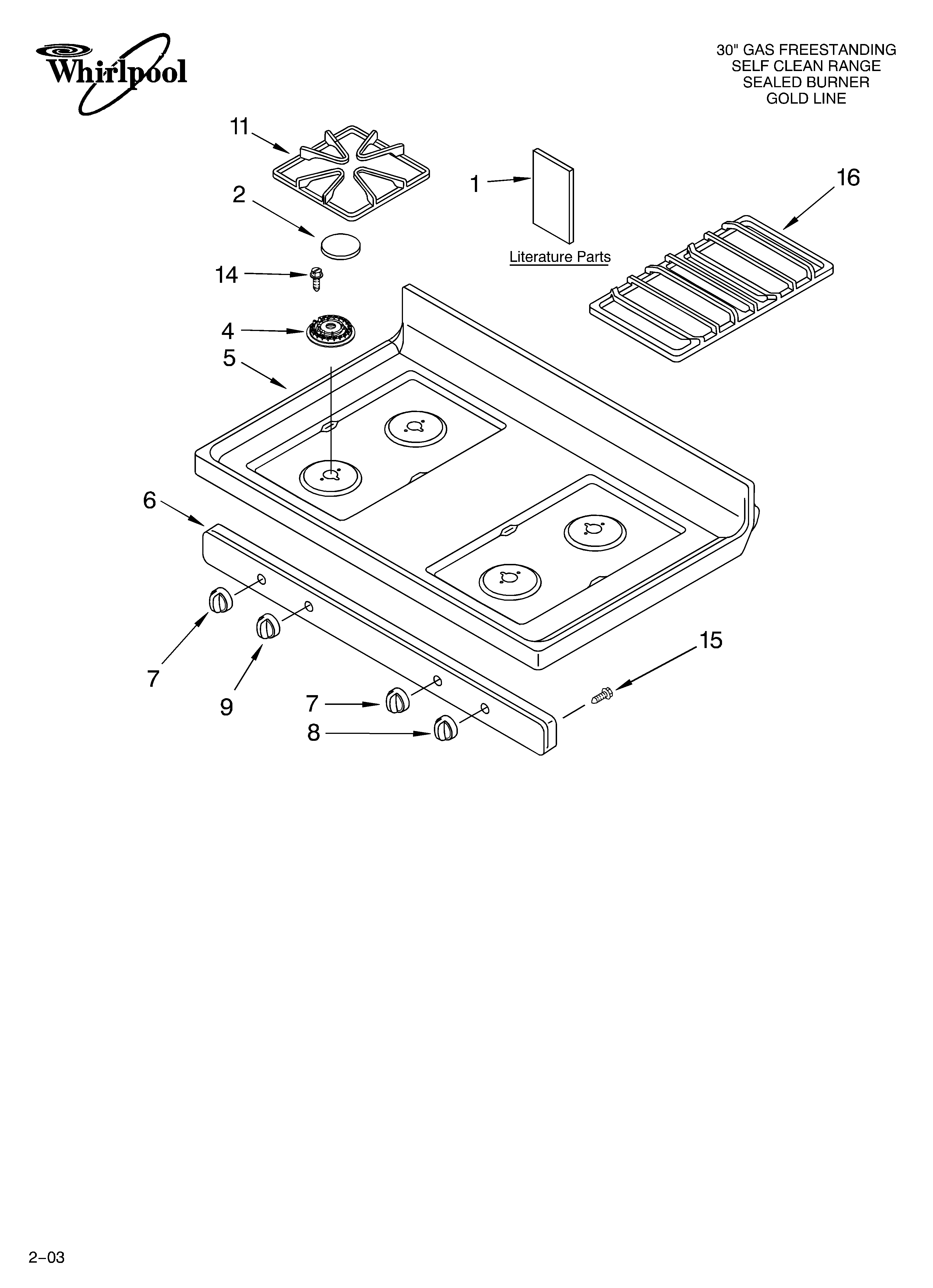 Cooktop parts