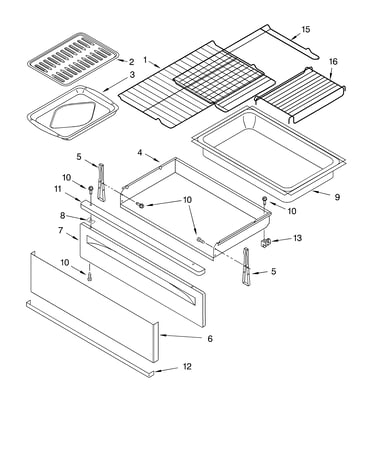 Drawer & broiler parts, miscellaneous parts