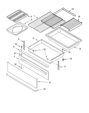 Drawer & broiler parts, miscellaneous parts