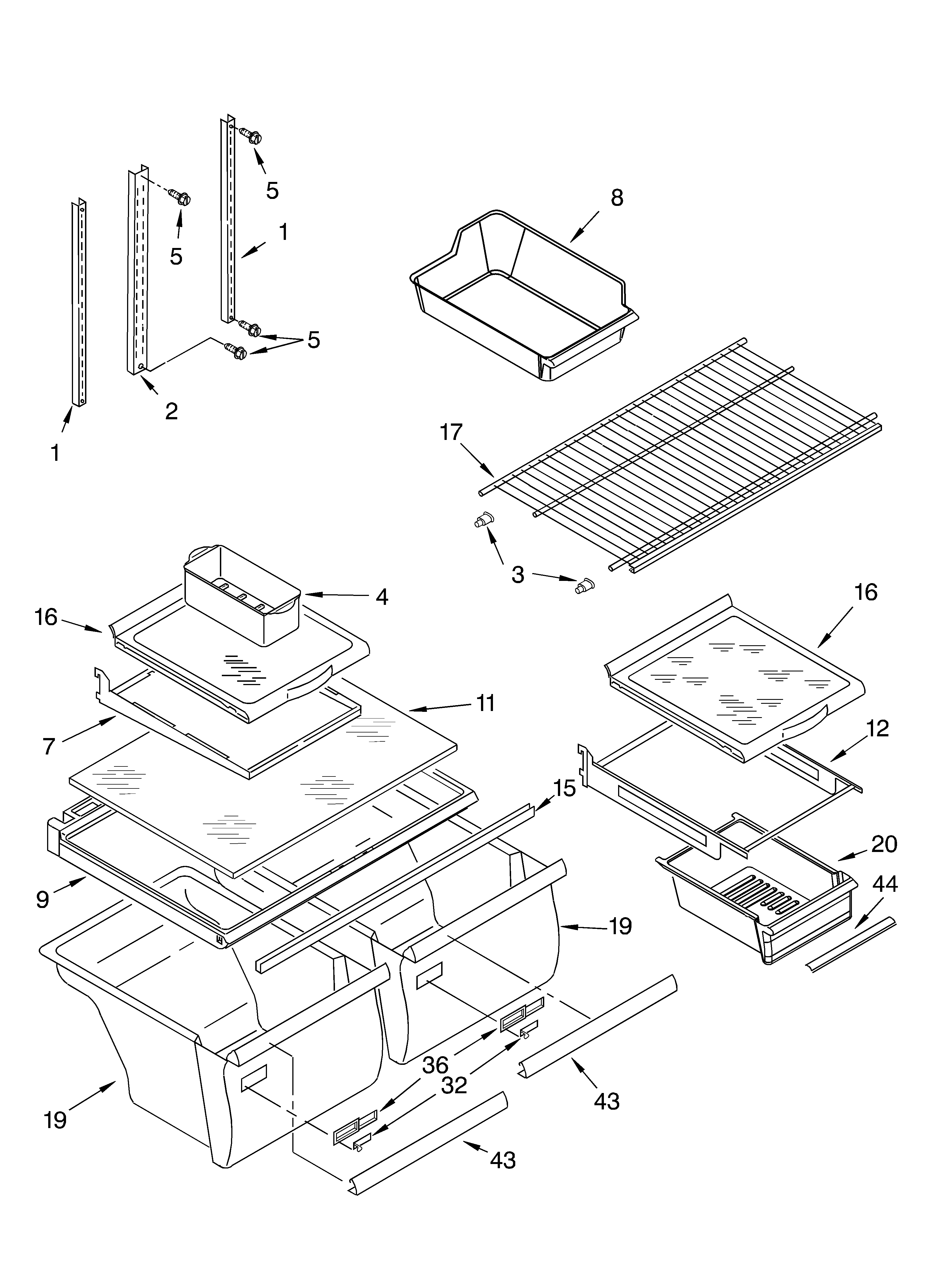Shelf parts
