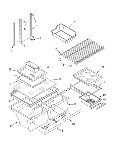 Shelf parts