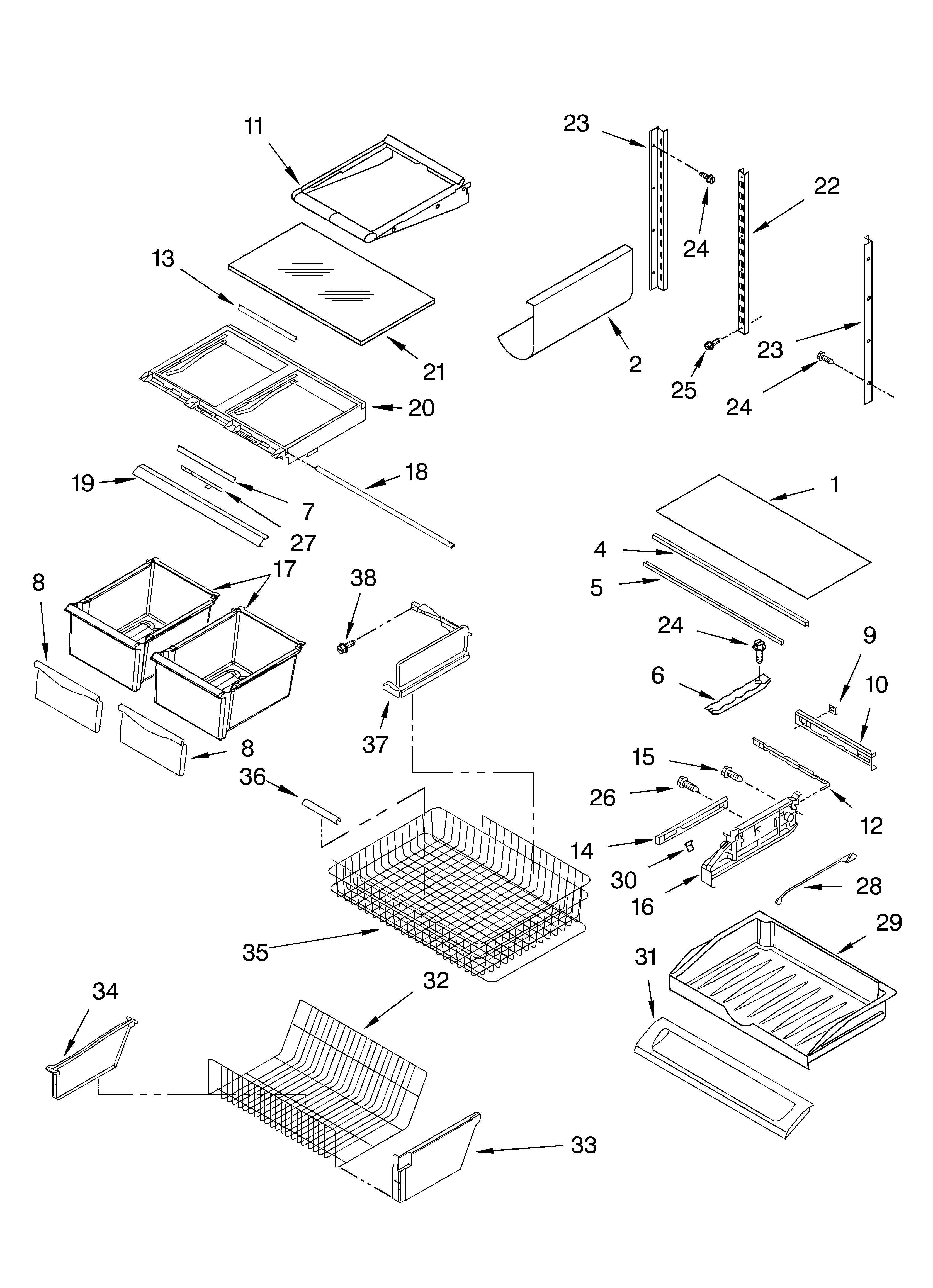 Shelf parts
