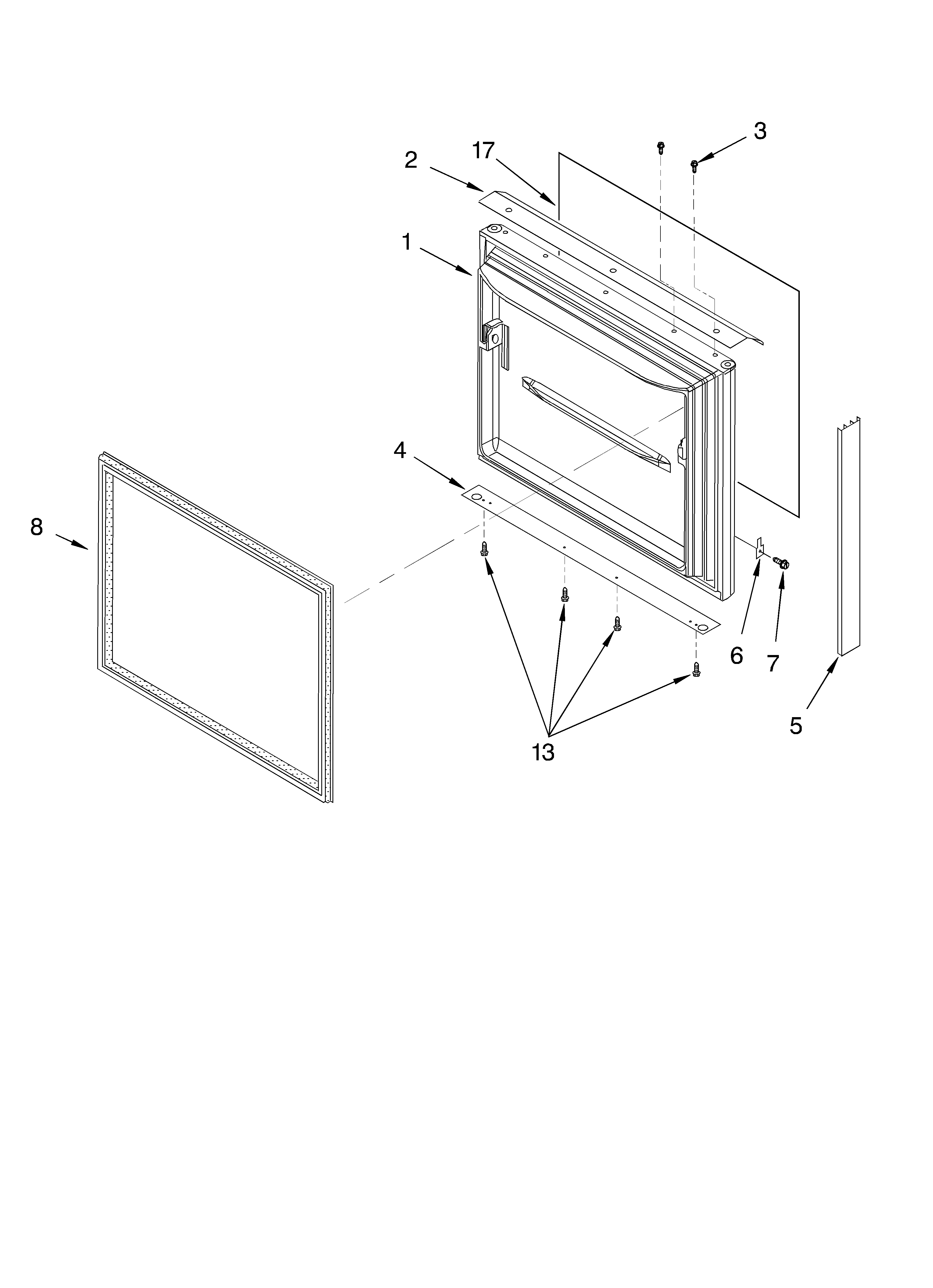 Freezer door parts, optional parts