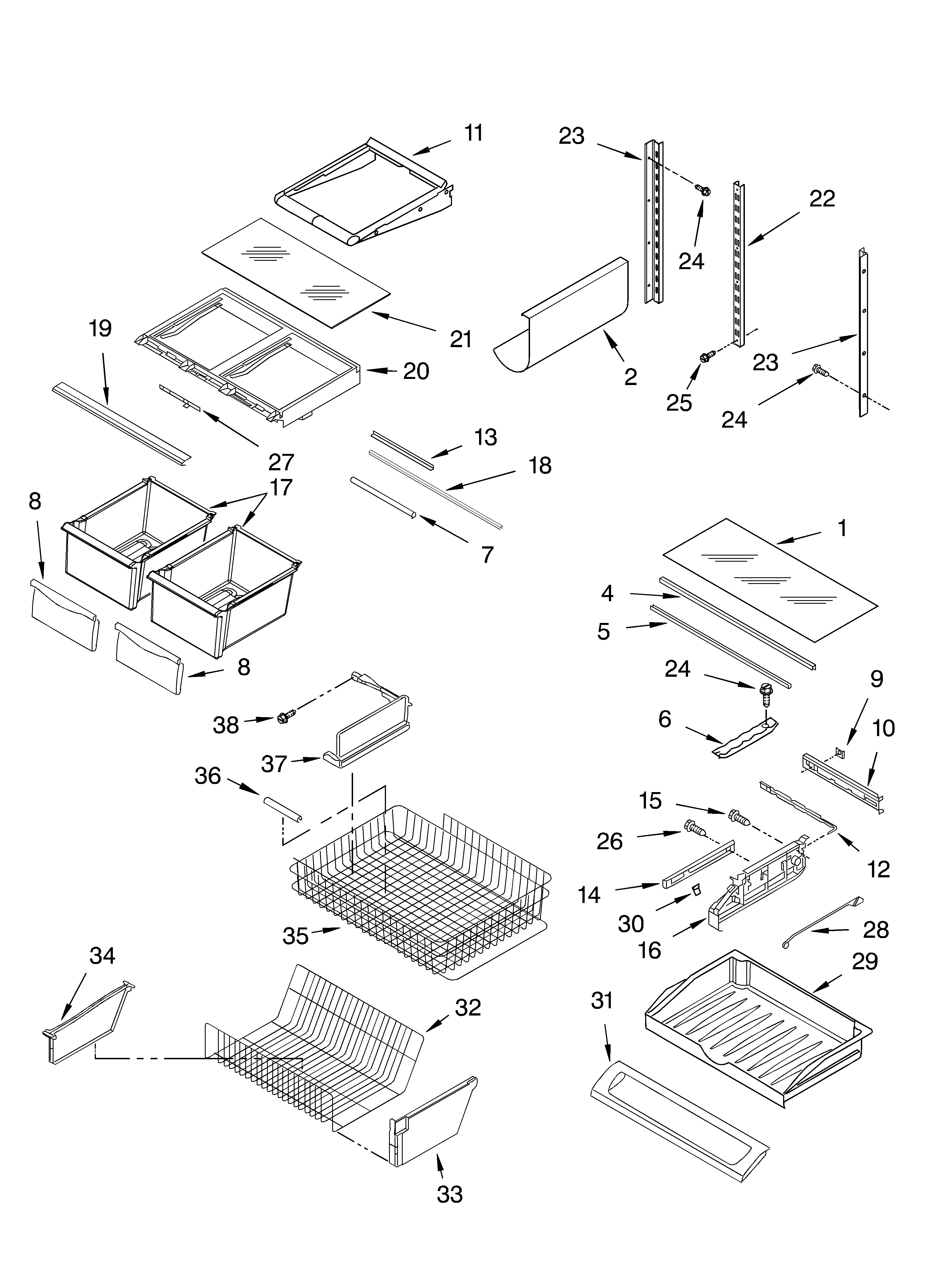 Shelf parts