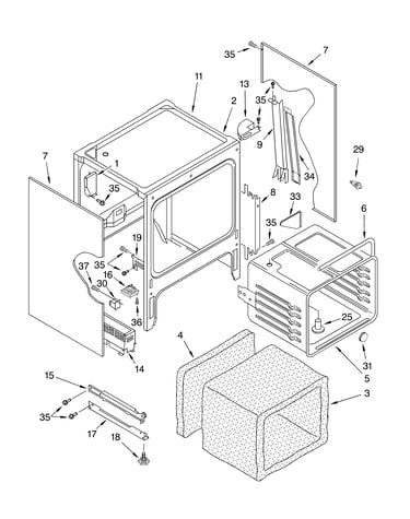 Oven chassis parts
