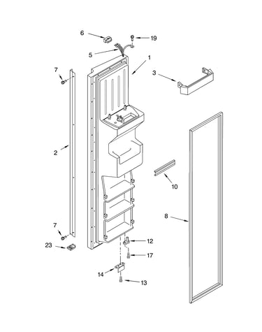 Freezer door parts