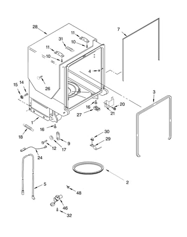 Tub and frame parts