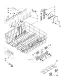 Upper rack and track parts