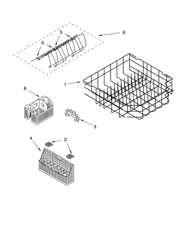 Lower rack parts