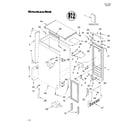 KitchenAid KUIS155HBL4 cabinet liner and door parts diagram
