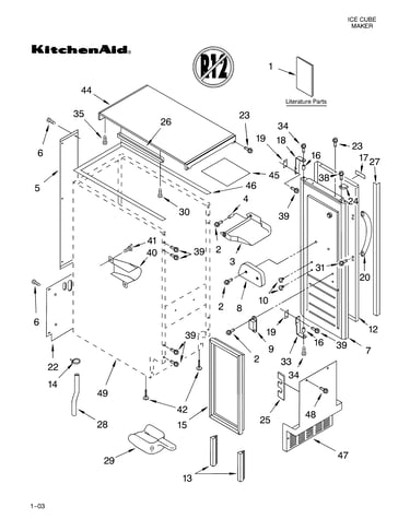 Cabinet liner and door parts