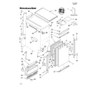 KitchenAid KUIS185JBT3 cabinet liner and door parts diagram