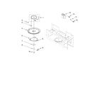 Whirlpool MH1140XMB0 magnetron and turntable parts diagram