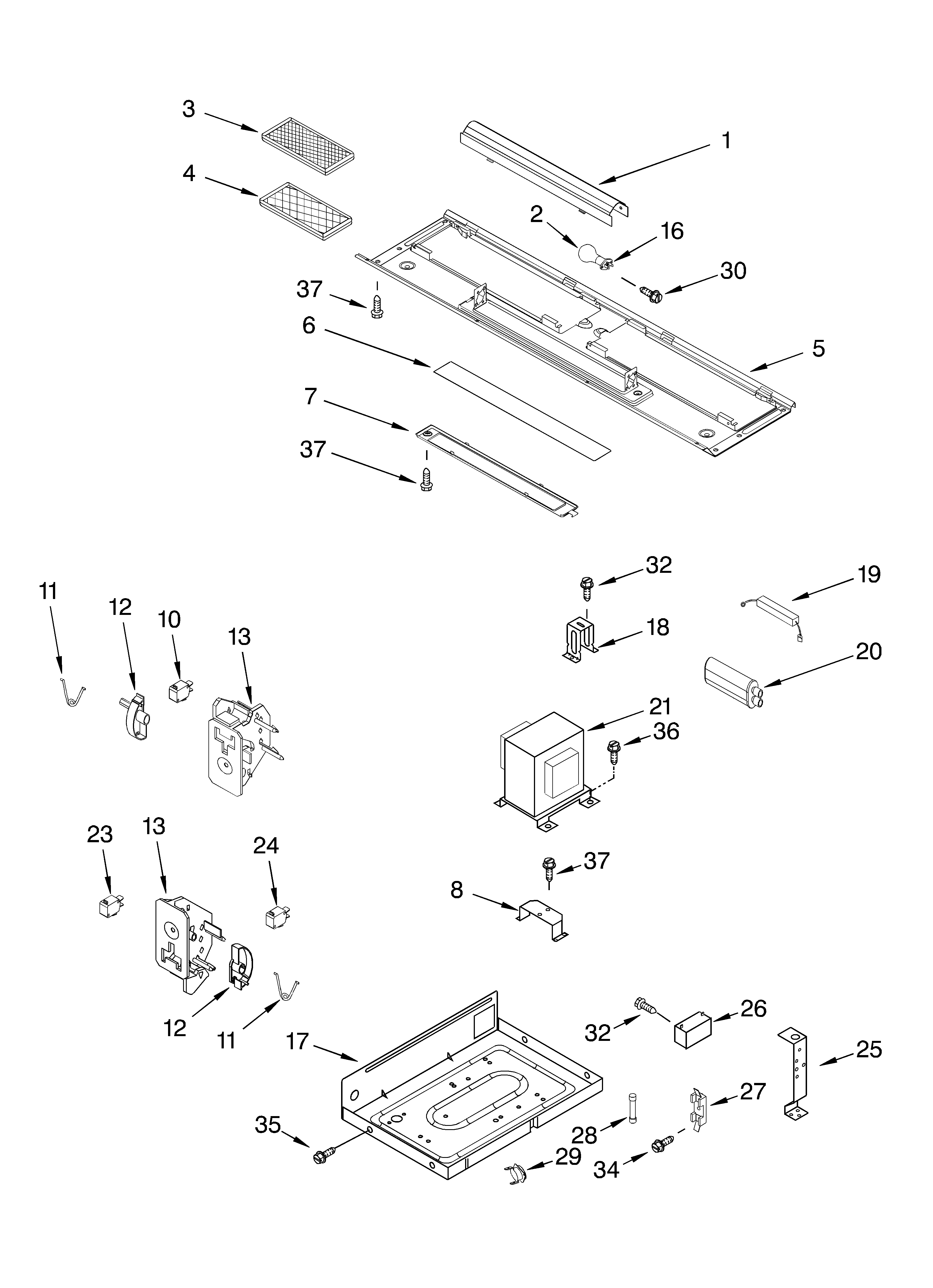 Interior and ventilation parts