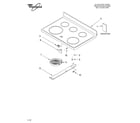 Whirlpool RF199LXKB1 cooktop parts diagram