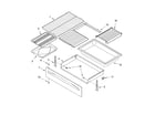Whirlpool RF199LXKB1 drawer & broiler parts, miscellaneous parts diagram