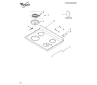 Whirlpool RF362BXKW1 cooktop parts diagram