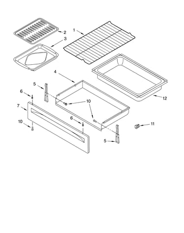 Drawer & broiler parts, miscellaneous parts