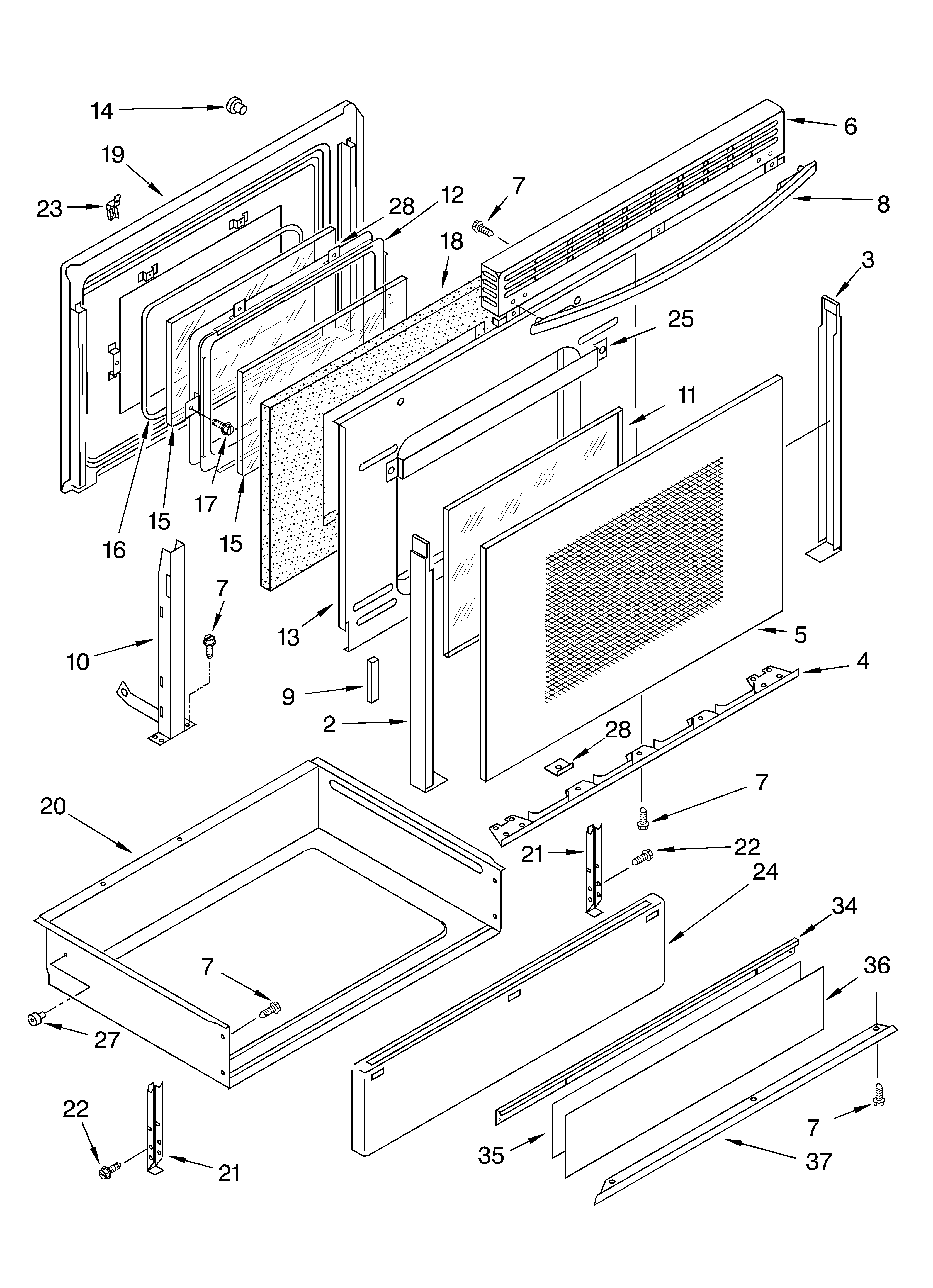 Door and drawer parts