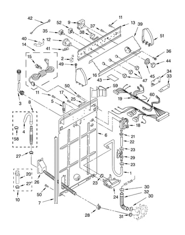 Controls and rear panel parts
