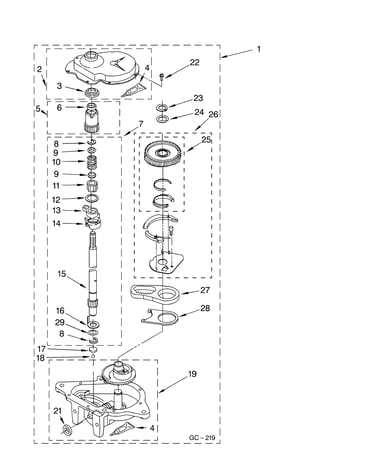 Gearcase parts
